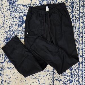 Sleek Black Scrub Pants with Drawstring